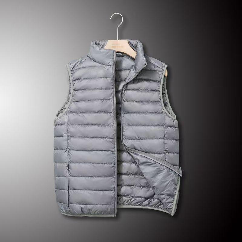 Men's Down Cotton Outer Wear New Thickened Vest Autumn and Winter Hooded Vest Jacket Warm Casual Cotton Clothes