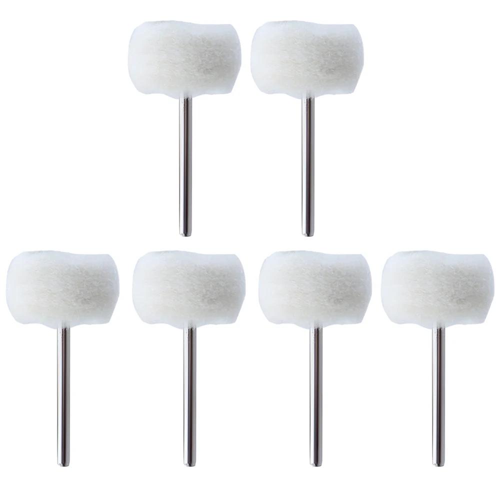 1-10pcs 3mm Felt Grinding Sanding Head Mini Polishing Brush Cotton Thread for Jade Abrasive Buffing Wheel Shank