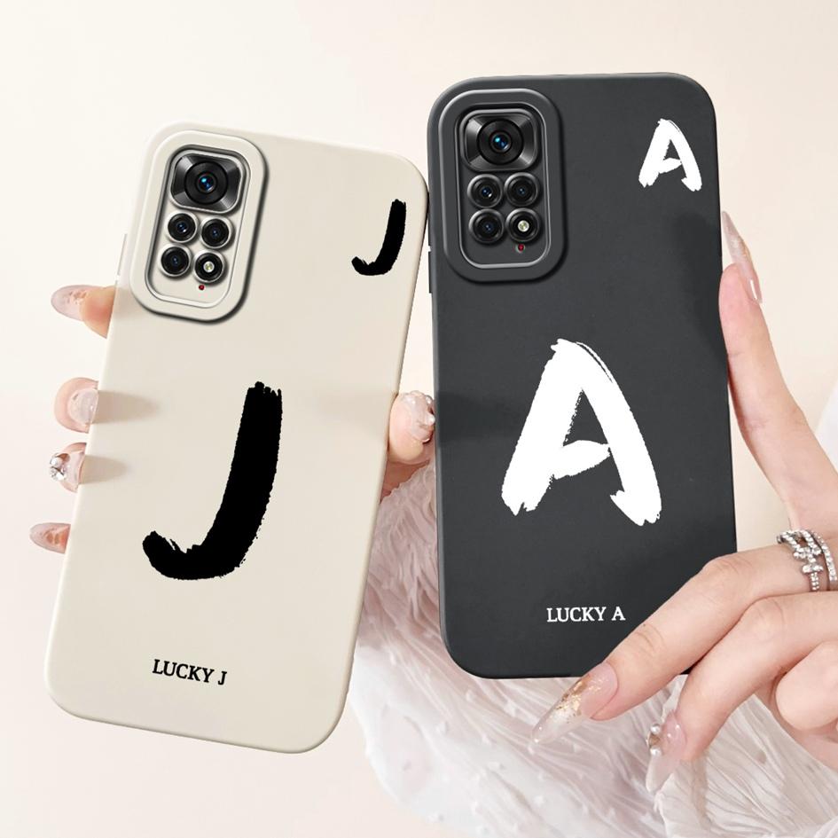For Xiaomi Redmi Note 11S 4G Case Lovely Letters Soft Silicone Shockproof Phone Cover For Redmi Note 11 Pro Plus Note11 4G Funda