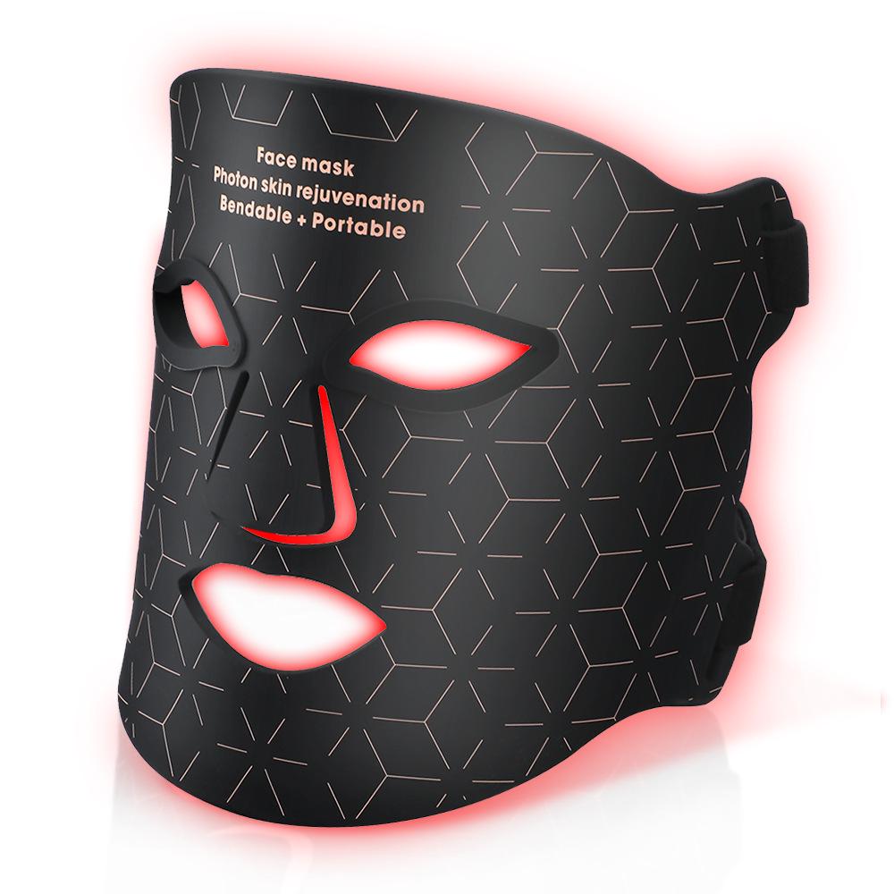 Remote-Controlled Portable LED Face Mask: Red Light Facial Spectrometer for Home Beauty.
