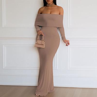 Vestido de Uma Alça Liso de Cor Sólida com Cobertura no Quadril, Elegante, Moderno e Sexy, para Mulheres