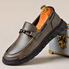 Men's new autumn trend versatile flat-bottomed non-slip one-pedal shoes Men's casual leather shoes
