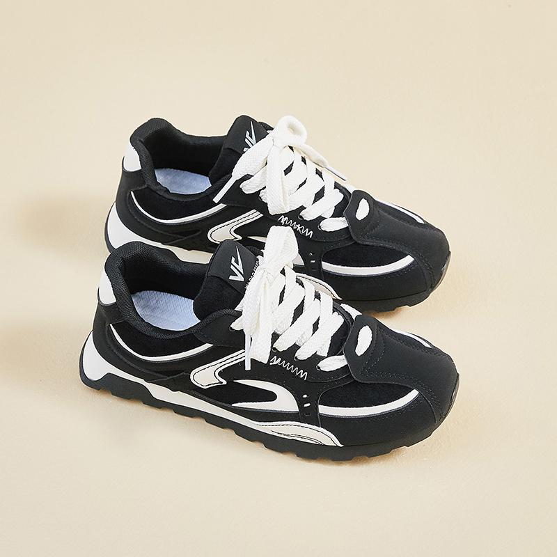 

Fashion Summer Casual Sneakers 2025 Retro Flat Casual Shoes 2025 Outdoor Sport Running Shoes Fashion Lace-up Male Walking Shoes 35 чёрный