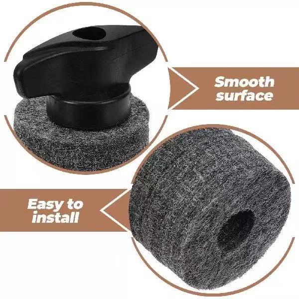 Cymbal Bracket Kit: Includes Plastic Bracket, Drum Cymbal, Felt Pad, Fixing Screws.