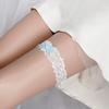 European & American Handmade Sweet Lolita Wedding Lace Bow Garter - Sexy Elastic Stocking Leg Accessory