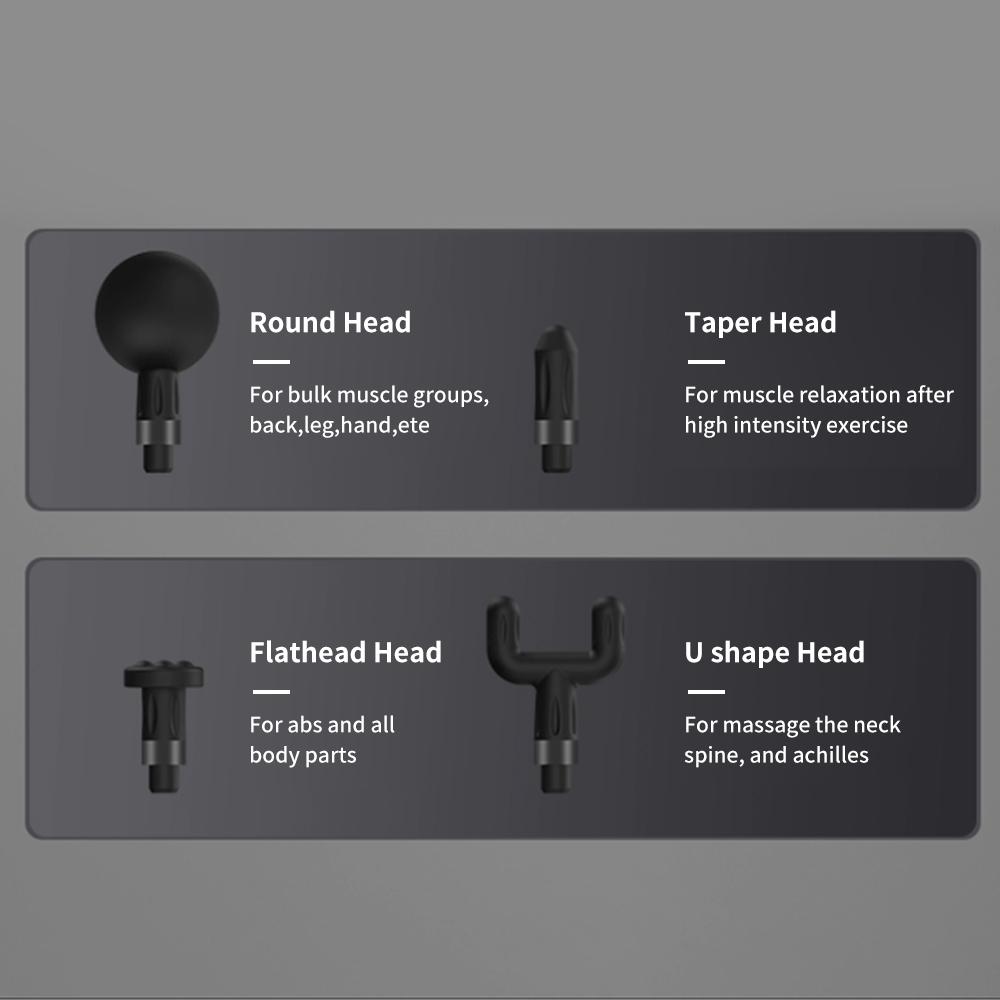 Professional Deep Tissue Massage Gun-99 Speed Levels,4 Attachment Heads,Rechargeable Percussion Muscle Massager for Pain Relief