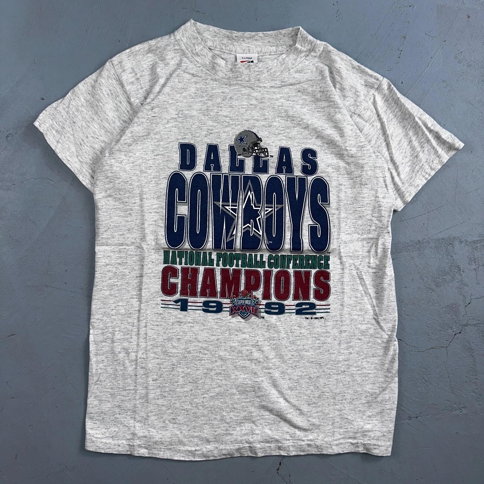 Dallas Cowboys Champions 1992 VTG T Shirt 90s Kids XL Rock Football Sports Youth M
