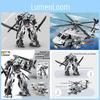 Robot Armed Transformable Helicopter Assembling Building Blocks Toy Children