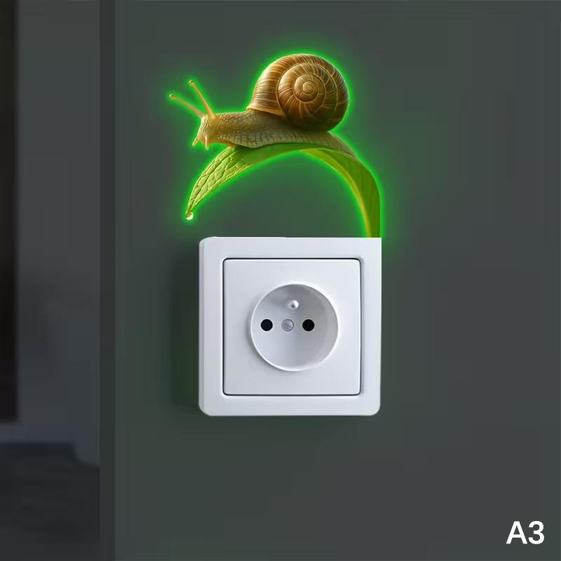 

Светящаяся в темноте наклейка на выключатель Дизайн Лягушка Кошка Самоклеящаяся Съемная ПВХ Декор для выключателя для дома, ванной, спальни A3