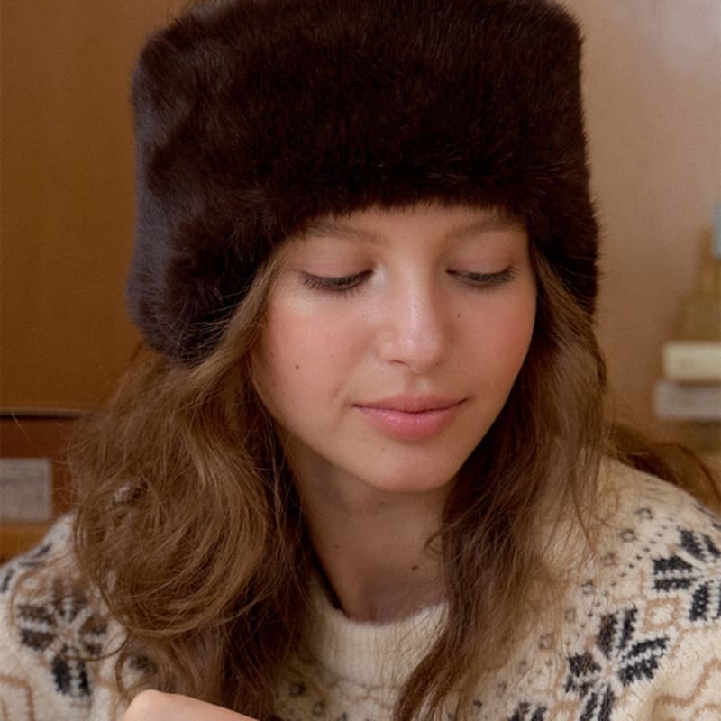 

ОВЛА МЕХОВАЯ ПОВЯЗКА НА ГОЛОВУ HB026 brown