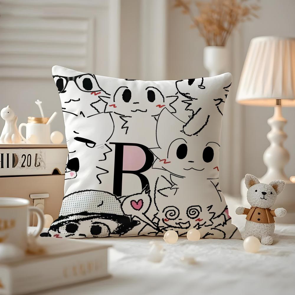 Boykisser Silly Cat Cushion Cover Pattern Printed Pillowcase For Living Room Sofa Cushion Cover & Bedroom Decor
