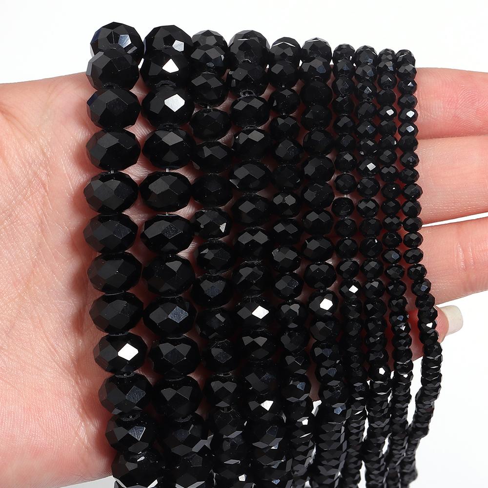 3 4 6 8 10mm Crystal Rondelle Beads Abacus Faceted Glass Loose Spacer Beads For Jewelry Making DIY Bracelet Necklace Accessories