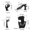 Resin Jewelry Display Stands Earrings Holder Rings Display Holder Mannequin Bust and Hand Model Suitable for Retail Use