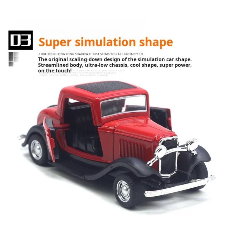 1/32 Scale Alloy Diecast Classic Ford Mustang GT 1967 GT500 Vintage Model Classic Pull Back Toy Car Miniature Vehicle Replica Kid Gift