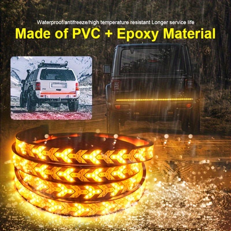 60 Inch Arrow LED Tailgate Light Bar Strip for Truck Flexible Switchback Red Amber Yellow Sequential Led Light- Waterproof