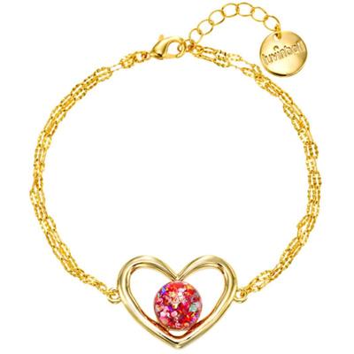Luvinball Line Heart Snowball Bracelet