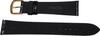 Seiko DAP7 18mm Men's Watch Band, Black, Crocodile Embossed Leather
