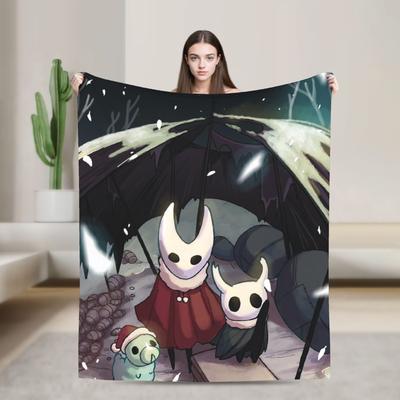 Hollow Knight Silksong Blanket  Fuzzy Funny Warm Throw Blankets for Bedding Lounge Decoration