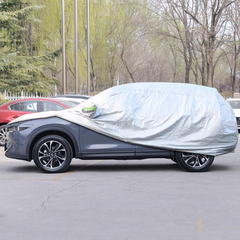 Volle Auto Abdeckung Regen Frost Schnee Staub Wasserdicht Für MAZDA CX-3 DK CX-30 DM CX-5 KF CX-50 VA CX-60 KH CX-8 KF CX-9 TC MX-30 DR