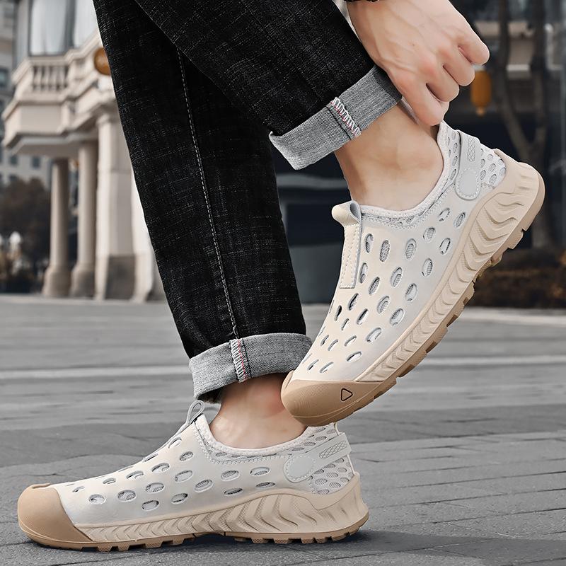 Deodorant Hole Shoes Summer New Breathable Non-slip Outdoor Hiking Shoes Beach Shoes Travel Outer Mesh Hiking Shoes