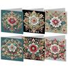 6pcs DIY Rhinestone Diamond Art Mosaic Postcards Diamond Art Handmade Cards Creative Christmas Birthday & Thanksgiving Card Kits