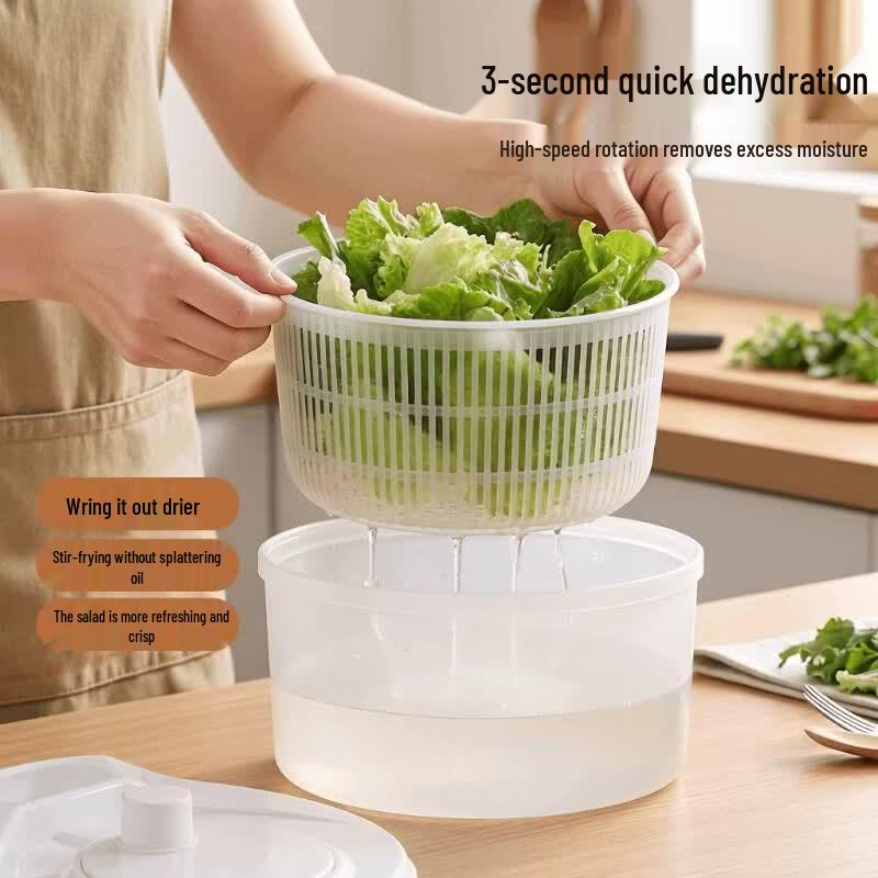 Manual Salad Spinner and Vegetable Dehydrator
