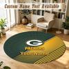 Runder Teppich Benutzerdefinierter NameGreen Bay Packers Muster Rutschfester Teppich Heim Boden Dekoration