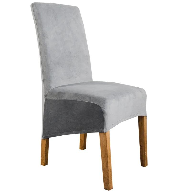 XL Size Chair Cover Big Size Velvet Fox Fabric Long Back Europe Style Seat Chair Covers for Restaurant Hotel Party Banquet