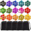 35 Polyhedral Dice with 5 Black Pouches, 5 Complete Colors Dice Sets of D4-D20 Compatible with DND RPG Table Games JXB