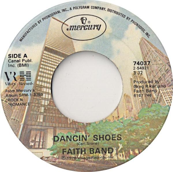 

7-дюймовая пластинка FAITH BAND - Dancin Shoes 74037 Mercury 1978 США Рок Б/У