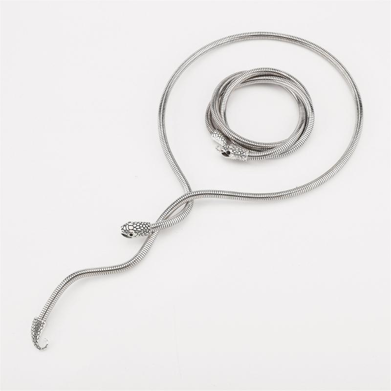 Twist Snake Charm Neck Chain Necklace Alloy Crafted Neckchain Jewellery For Contemporary Fashion Lovers