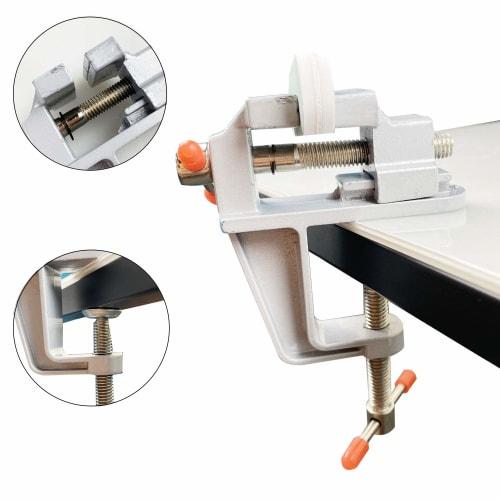 AmoYoung Portable Bench Vise, Small Home Vise, Easy Installation, Hobby Vise, Mini Table Clamp, Rotating Repair Tool