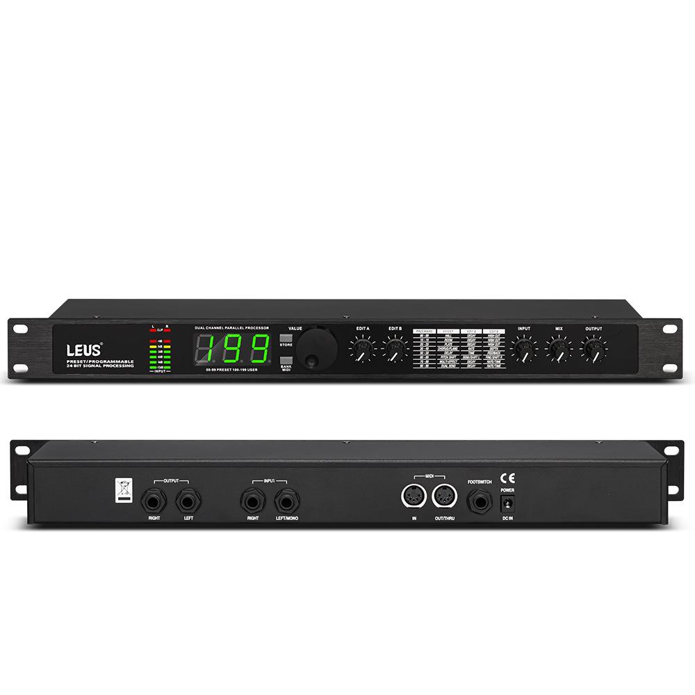 LEUS A4 Portable Effects Pedal: 199 DSP Pro Effects, Mini Reverb & Microphone