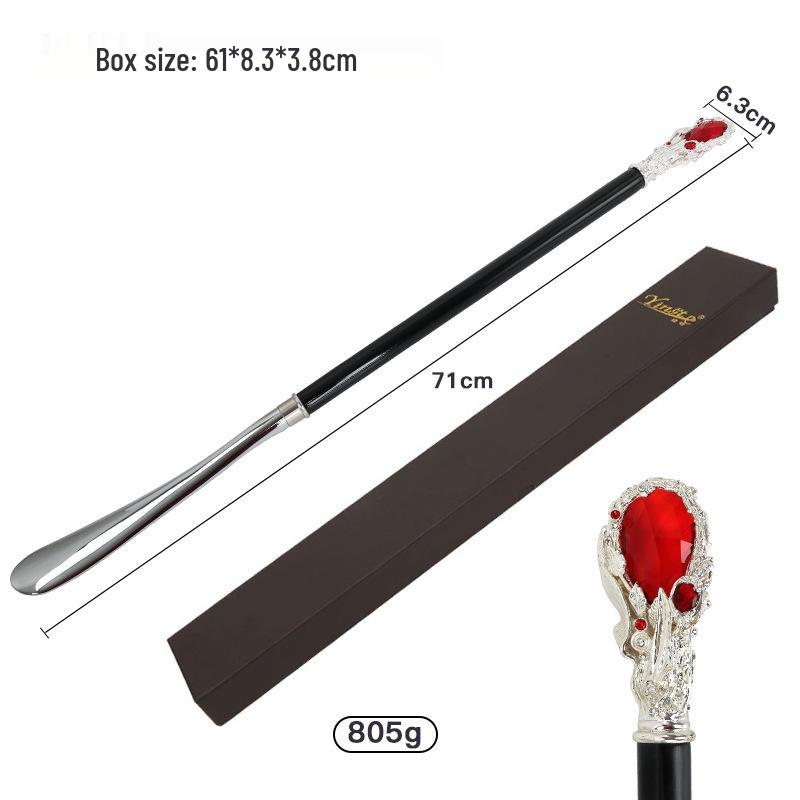 Maximilian Luxury Shoehorn with Metal and Wood Handle for Home or Hotel Use
