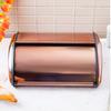 Large Steel Bread Bin 44cm Matte Rose Gold KINGHOFF KH-1870