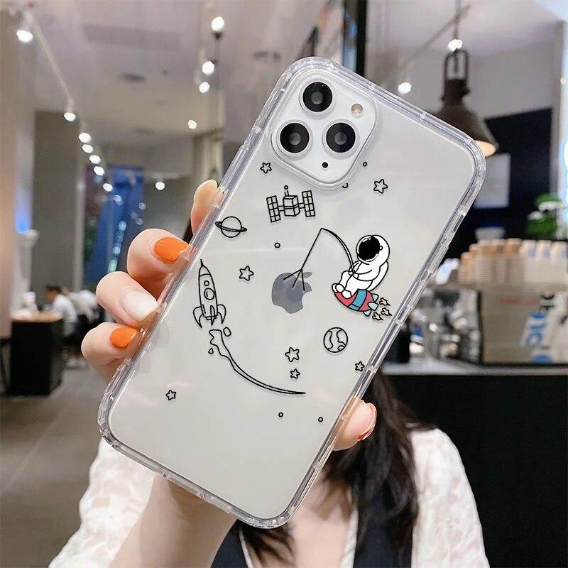 

Анимационный модный мягкий телефон для Iphone 12 Mini 6 Plus 13 11 8 Pro XR 14 6s 7 Max XS X ТПУ Мягкий силиконовый прямой чехол for Iphone 14 Plus кварц