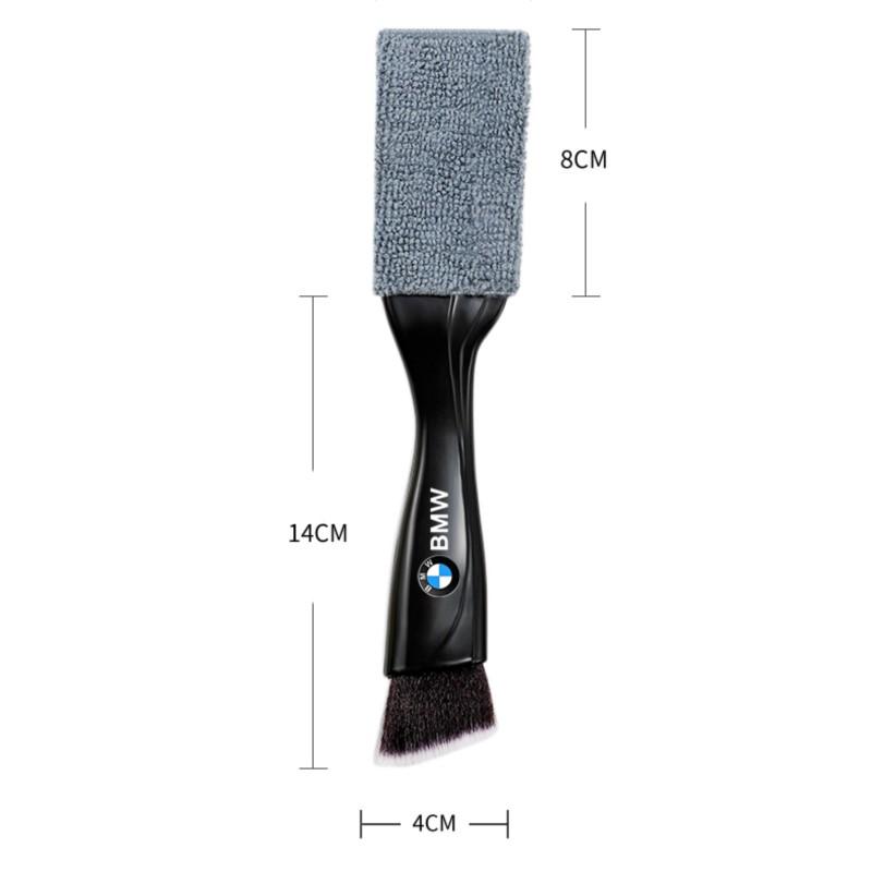 2 In 1 Car Dust Tool Cleaning Brush Interior Accessories Sticker For BMW X1 X3 X4 X5 E46 E90 F20 E60 E39 F10 M1 M2 M3 M5 M6 M