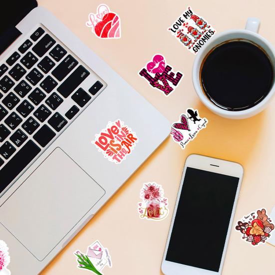 

Yousheng 50Pcs I Love You Stickers Couple Girlfriend Boyfriend Valentine Day Decals Water Bottle Guitar Envelope Scrapbook Stickers