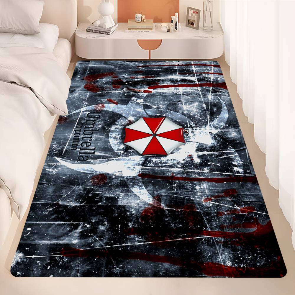 Umbrella Corporation Laser Floor Mat Retro Multiple Choice Living Room Kitchen Rug Non-Slip Modern Home Decor