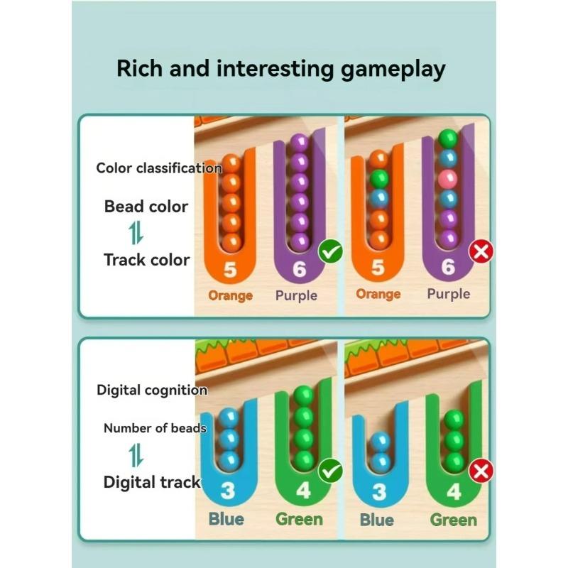 Children's Magnetic Maze Walking Ball Baby Concentration Training, Writing Logic Thinking 3 year Old Early Education Puzzle To