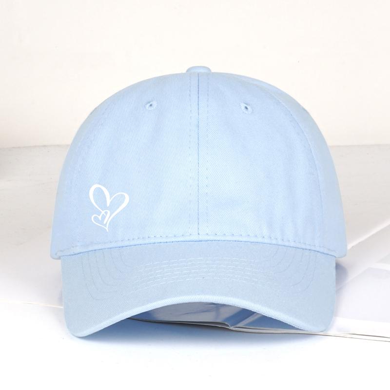 Minimalist Double Heart Print Baseball Cap WoUnisex Unisex Soft Cotton Adjustable Dad Hat Casual Love Theme Sun Hat