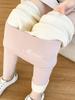 Autumn and Winter Leggings with Thickened Fleece for Women's Outerwear Cotton Pants, German Velvet Self Heating High Waist Tight Lamb Wool Warm Pants