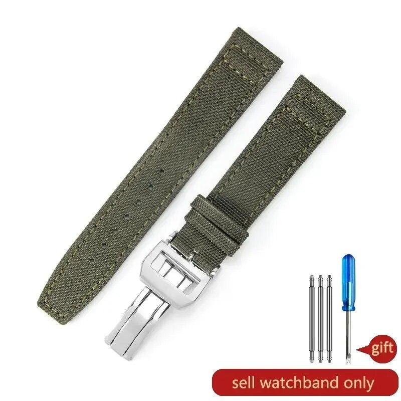 Captain Blue Citizen High Density Knitting Wrist for IWC Pilot Portugal Portofino Nylon Canvas Men 20mm 21mm 22mm Watch Strap
