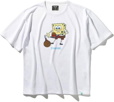SPALDING SpongeBob SquarePants Krabby Party T-Shirt, White, Size L, SMT25050S