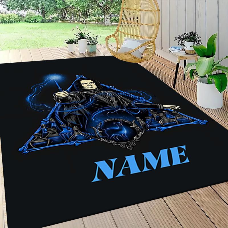 Custom Name "Harry Potter's Magical Journey" Carpet Rug Customizable Soft Washable Anti-Slip Home Living Room Sofa Mats Personalized Rug. 090984