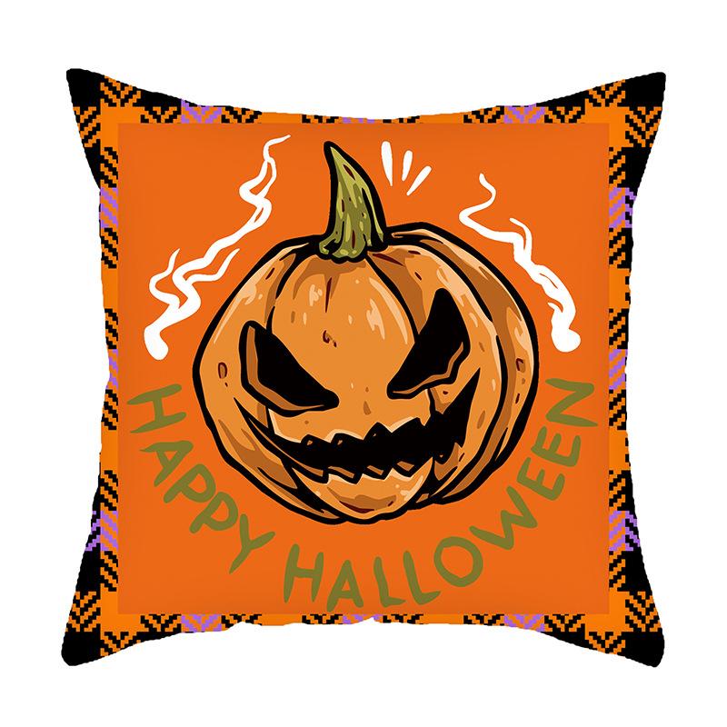 New Halloween Pillowcase, Festive Atmosphere, New Style Pillow, Pumpkin Skull Print Pillow