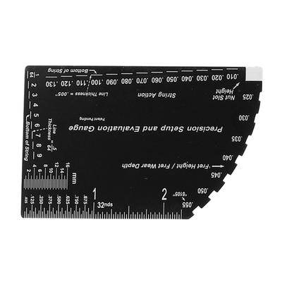 Righello Azione Corde Acciaio Inossidabile Righello Tasti Chitarra Misuratore Altezza Corde Strumento Versatile per Liutaio