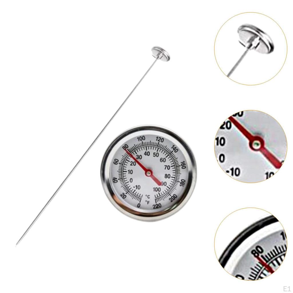 Compost Soil Thermometer 500mm Stem -10-100 °C for Garden Farm Outdoor