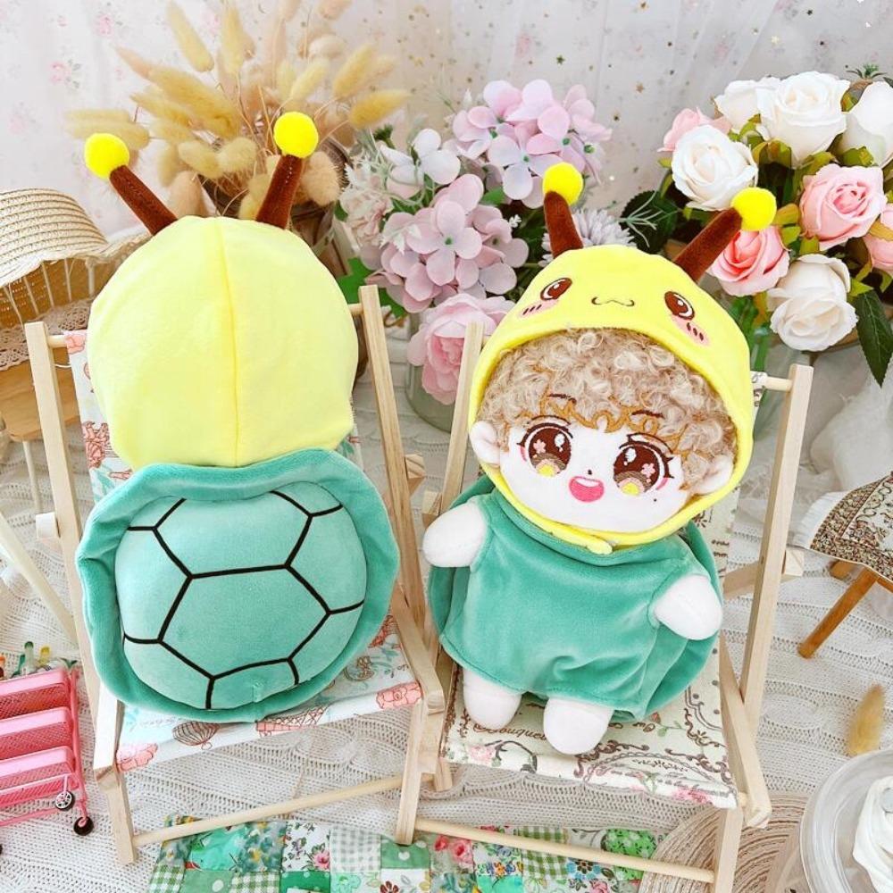

Bee Headcover Cotton Doll Plush Suit Turtle Shell Plush Dolls Clothes 20cm Cotton Doll