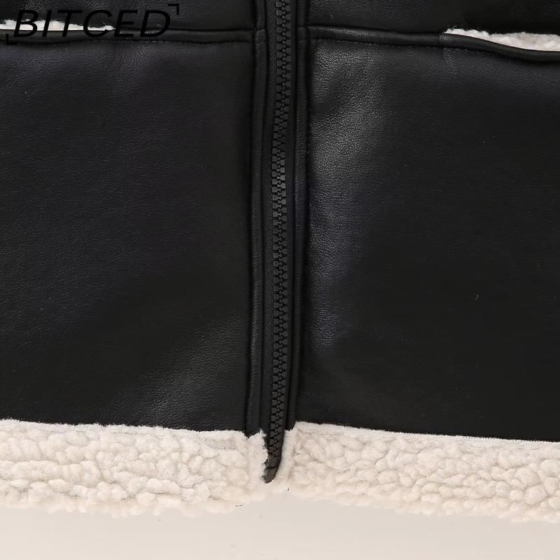 BITCED Women's Autumn/Winter Plus Size Fashion Shearling Coat Loose-Fit Shearling Coat